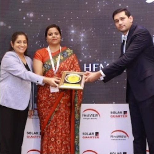 The SolarQuarter South Asia has honored us as a Top Solar Contractor of India for 2023 at the 'Distributed Solar Summit 2024