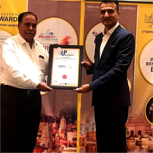 HFM Solar selected under U P LEADERSHIP AWARD in the category of UP Green Future Leadership 2022