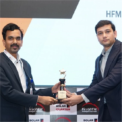HFM Solar selected as a winner in the category 'Project Developer of the Year RESCO Model' at the event 'Distributed Solar Leadership Awards 2023